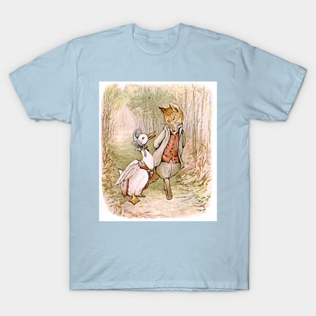 Jemimah Puddleduck and the Gentleman - Beatrix Potter T-Shirt by forgottenbeauty